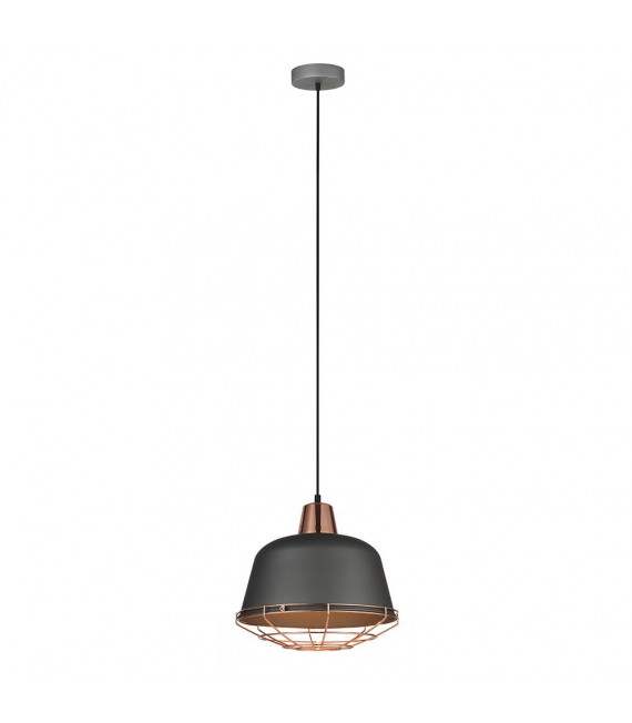 Annika Lámpara Colgante de Metal Negro 1 bombilla 30cm