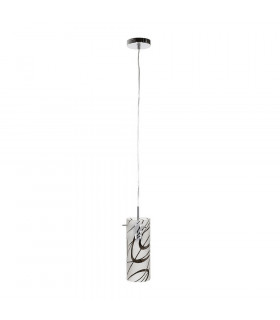 Design-Pendelleuchte Hello Metal Chrom 1 Glühbirne 25cm
