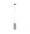 Suspension design Hello Métal Chrome 1 ampoule 25cm