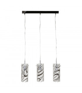 Hello Metal Chrom Pendelleuchte 3 Glühbirnen 25cm