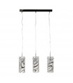 Suspension Hello Métal Chrome 3 ampoules 25cm