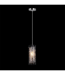 Design Pendelleuchte Ibiza Metall Chrom 1 Glühbirne 26cm