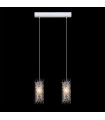 Ibiza Metal Chrome pendant lamp 2 bulbs 26cm