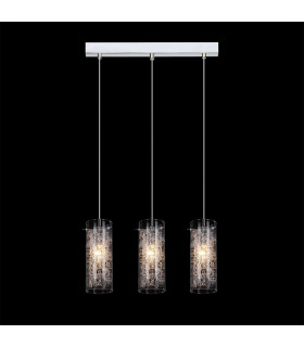 Lámpara colgante Ibiza Metal Cromo 3 bombillas 26cm