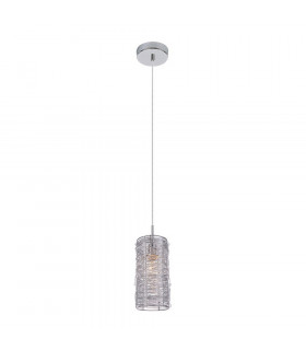 Linton Silver Metal Pendelleuchte 1 Birne 24cm
