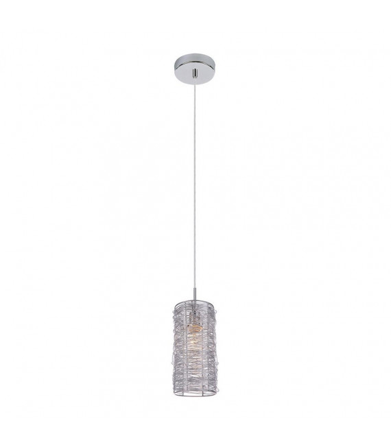 Linton Silver Metal Pendelleuchte 1 Birne 24cm