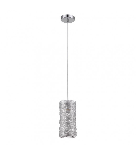 Suspension Linton Métal Argent 1 ampoule 24cm