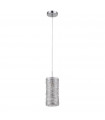 Linton Silver Metal Pendant 1 bulb 24cm
