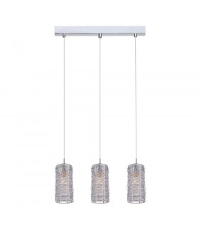 Linton Silver Metal Pendelleuchte 3-flammig 24cm