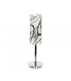 Hello Metal Chrome table lamp 1 bulb 46cm