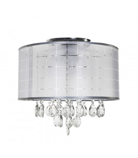 Design-Deckenleuchte Kiki Metall Chrom 3-flammig 40cm