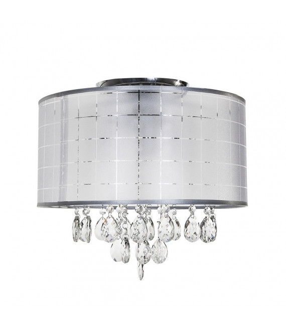Plafón de diseño Kiki Metal Cromo 3 bombillas 40cm
