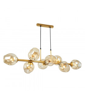Borgo Golden Steel Pendant 8 bulbs 112cm