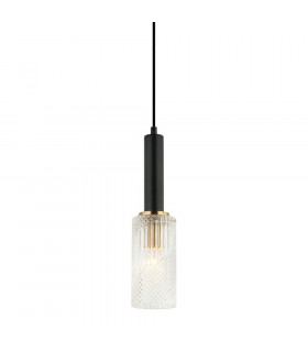 Design-Pendelleuchte Perola Stahl Schwarz 1-flammig 112cm