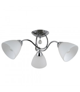 Plafonnier Lugano Acier Chrome 3 ampoules 18cm