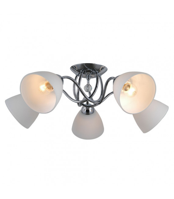 Ceiling light Lugano Chrome Steel 5 bulbs 18cm