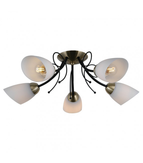 Plafoniera Cristina Black Steel 5 lampadine 22cm