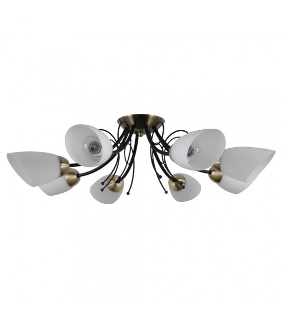 Plafoniera Cristina Black Steel 8 lampadine 27cm