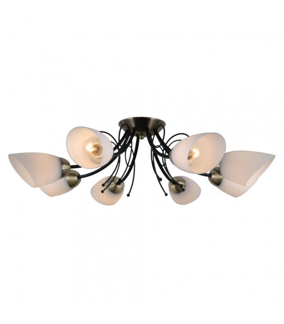 Ceiling light Cristina Black Steel 8 bulbs 27cm
