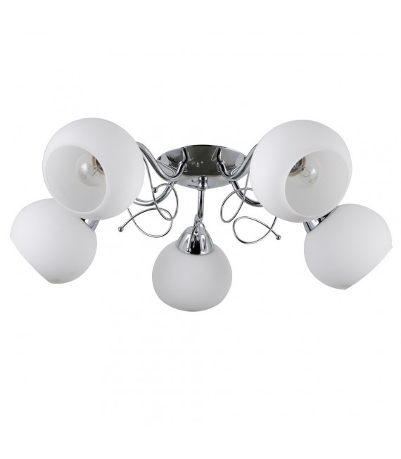 Ceiling light Masseri Chrome Steel 5 bulbs 25cm