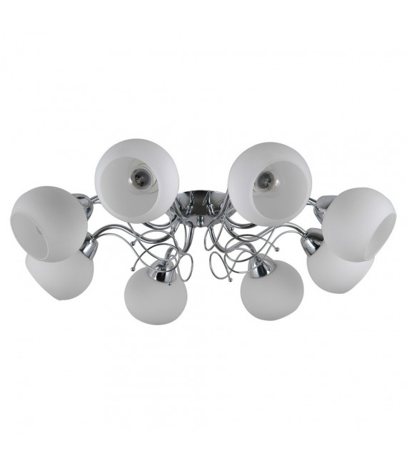 Plafoniera Masseri Acciaio Cromato 8 lampadine 25cm