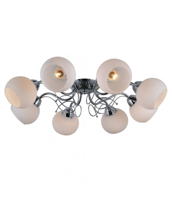 Ceiling light Masseri Chrome Steel 8 bulbs 25cm