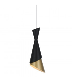 Design pendant Malia Steel Black 1 bulb 108cm