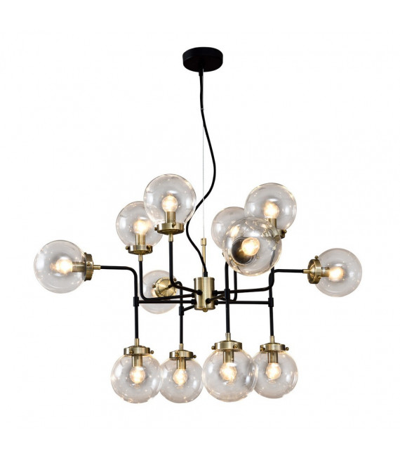Pendant Odelia Steel Antique bronze 12 bulbs 61cm