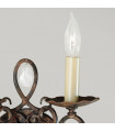 Wall light Chateau Steel, mocha bronze crystal 2 bulbs 29.8cm