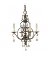Chandelier without lampshades Chateau Cristal, mocha bronze steel 4 bulbs 54.9cm