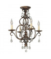 Chandelier without lampshades Chateau Cristal, mocha bronze steel 4 bulbs 54.9cm