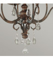 Chandelier without lampshades Chateau Cristal, mocha bronze steel 4 bulbs 54.9cm