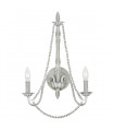 Maryville wall light Steel,wood Gray washed 2 bulbs 53.3cm