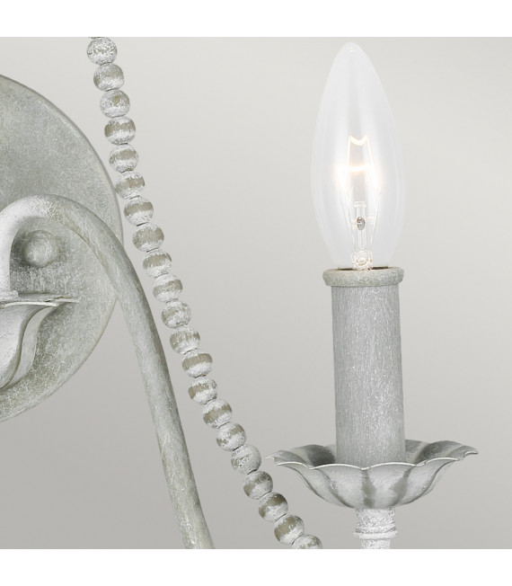 Applique Maryville Acciaio, legno Grigio lavato 2 lampadine 53,3 cm