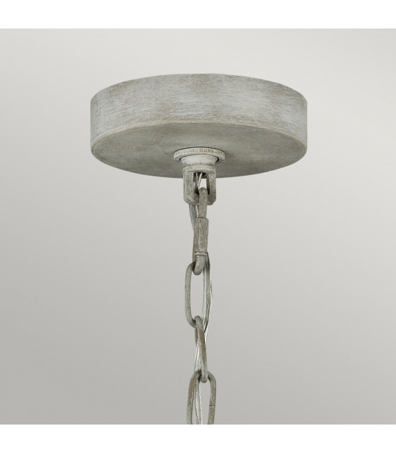 Chandelier sans abats jours Maryville Bois,acier Gris lavé 3 ampoules 49,8cm