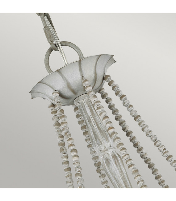 Lampadario senza paralumi Maryville Legno, acciaio Grigio lavato 6 lampadine 74,3 cm