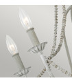 Chandelier without lampshades Maryville Wood, steel Gray washed 6 bulbs 74.3cm