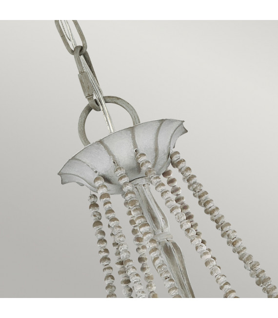 Chandelier without lampshades Maryville Wood, steel Gray washed 9 bulbs 83.8cm