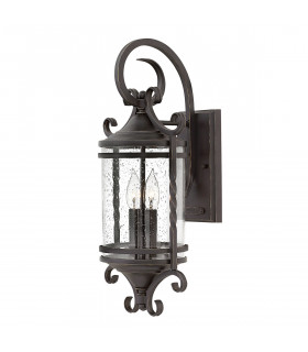 Lanterne de jardin Casa Verre transparent,aluminium Noir vieilli 2 ampoules 54,1cm