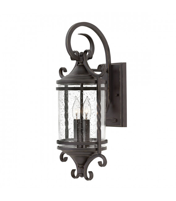 Casa garden lantern Clear glass, aluminum Aged black 2 bulbs 54.1cm