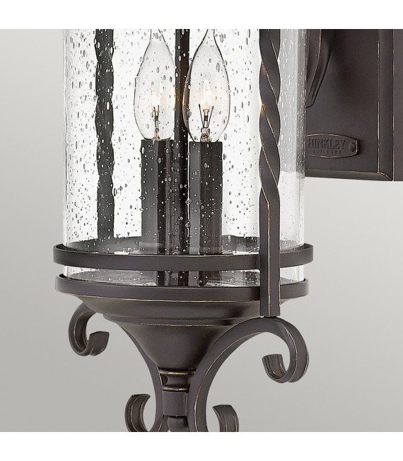 Lanterna da giardino Casa Vetro trasparente, alluminio Nero invecchiato 2 lampadine 54,1 cm