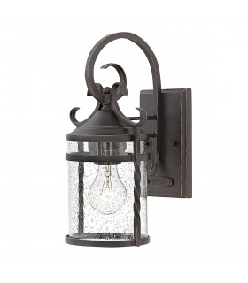 Casa garden lantern Clear glass, aluminum Aged black 1 bulb 33cm
