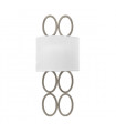 Lampe avec abat jour Jules Lin blanc,acier Nickel brossé 2 ampoules 51,5cm