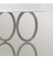 Lampe avec abat jour Jules Lin blanc,acier Nickel brossé 2 ampoules 51,5cm