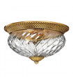 Plafonnier Plantation Laiton massif,Transparent Laiton brûlé 3 ampoules 22,3cm