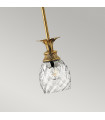 Plantation pendant lamp Solid brass, Clear Burnt brass 1 bulb 20.6cm