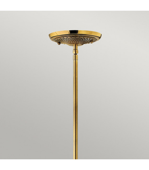 Lámpara colgante Plantation Latón macizo, Latón quemado transparente 1 bombilla 20,6cm