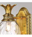 Plantation bathroom wall light Clear, solid brass Burnt brass 1 bulb 21.9cm