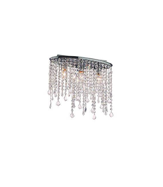 Plafonnier Design Rain Chrome 3 ampoules 36cm