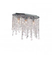 Plafonnier Design Rain Chrome 3 ampoules 36cm